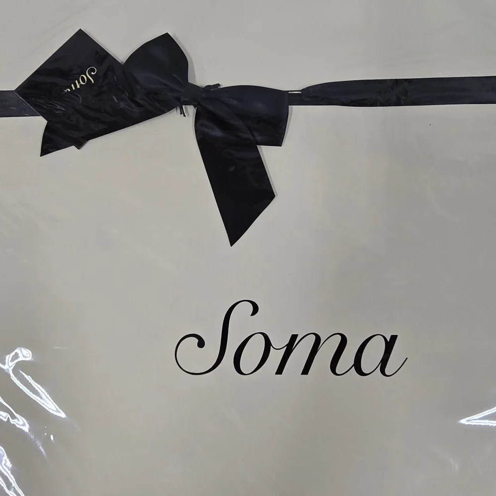 Gift Kit Cream Black‎ Satin Ribbon Tissue Paper Note Card